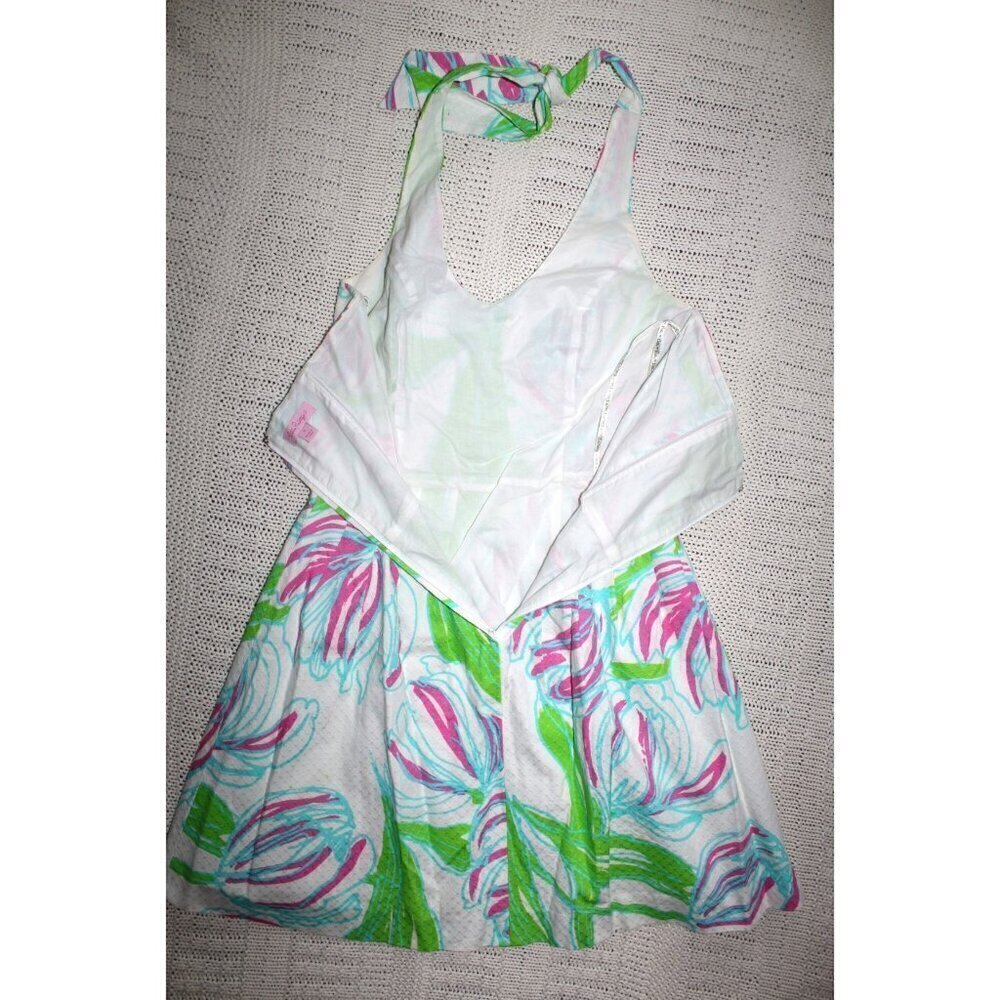 Lilly Pulitzer Ring the Belt Boy Ross mini Dress Size 6 floral print Open Back - Picture 10 of 12